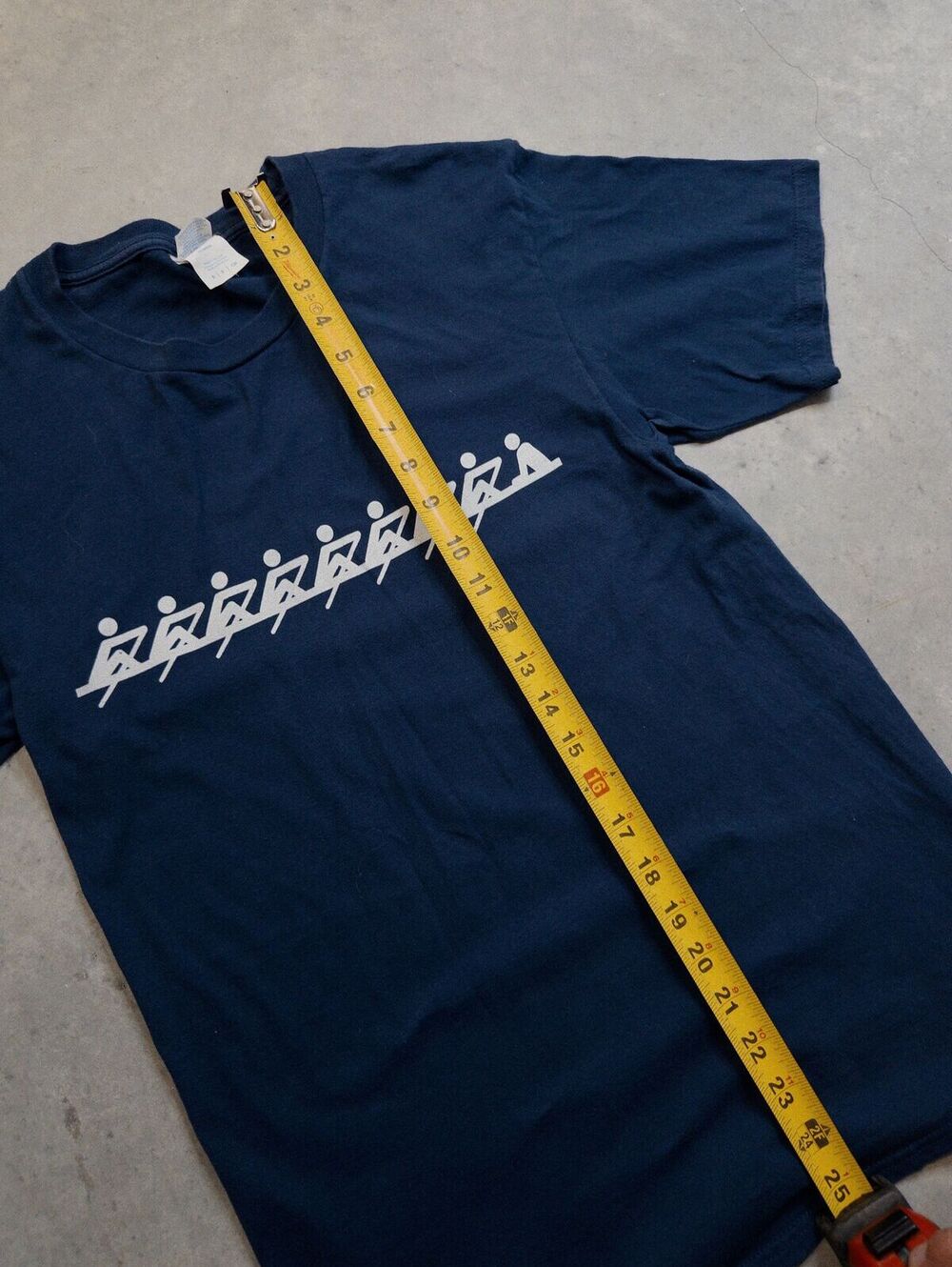 Navy Rowing Crew Graphic Tee Eight Rowers - Picture 4 of 5